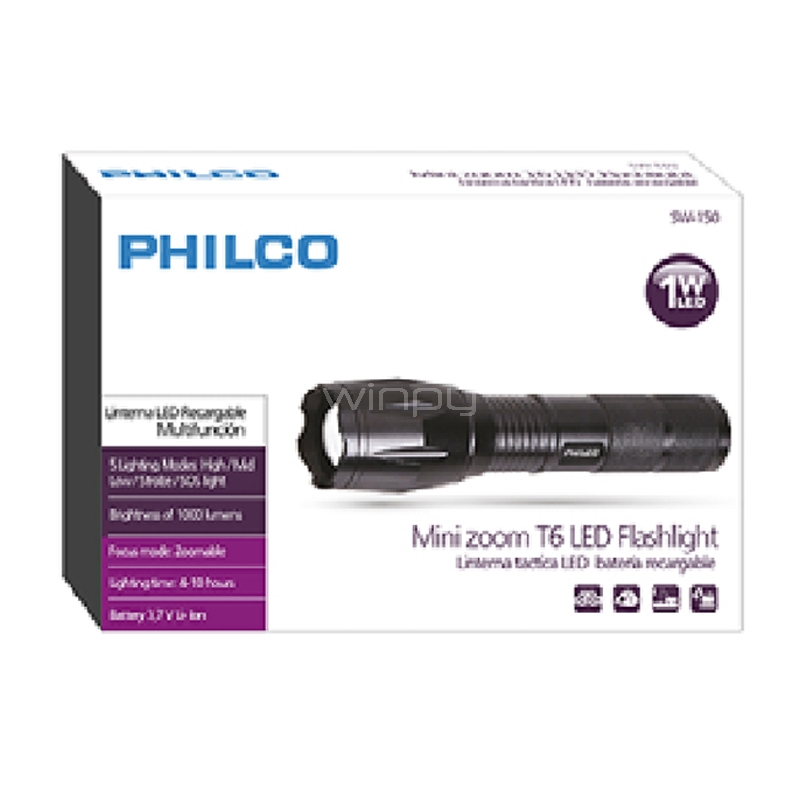 Linterna Táctica Philco SW150 para Bicicleta (2.000 Lúmenes, hasta 400 metros)