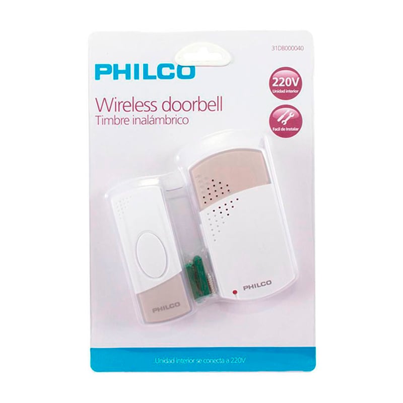 Timbre Inalámbrico Philco (32 melodías, 220 V)