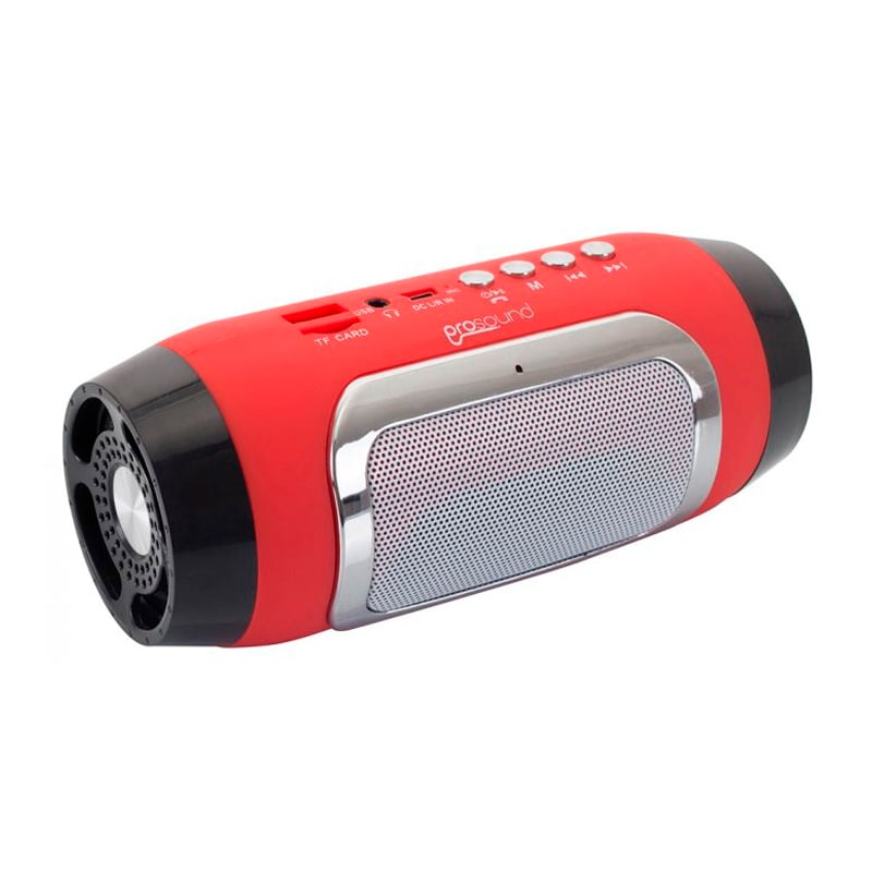 Parlante Bluetooth Prosound P400 de 4 W (Radio FM, Rojo)
