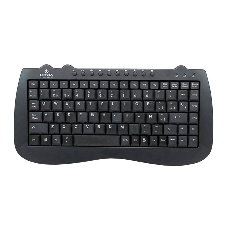 Teclado Ultra K115 Multimedia (Diseño Slim, Español, Negro)