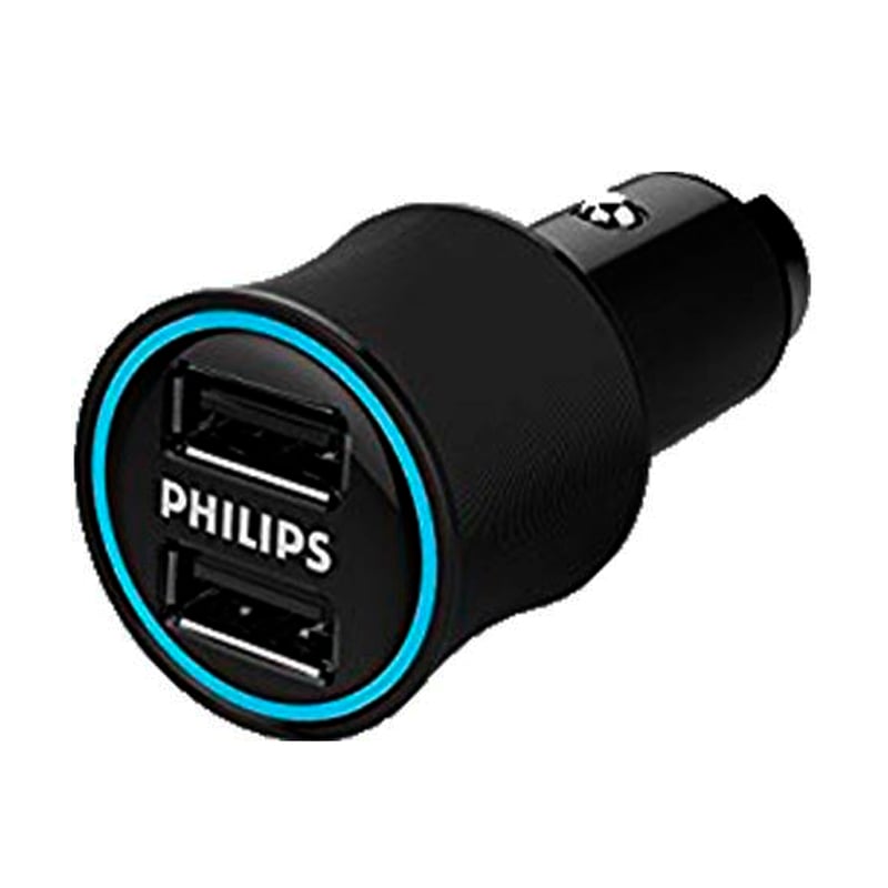 Cargador para Auto Philips USB doble (5V/3.1Ah)