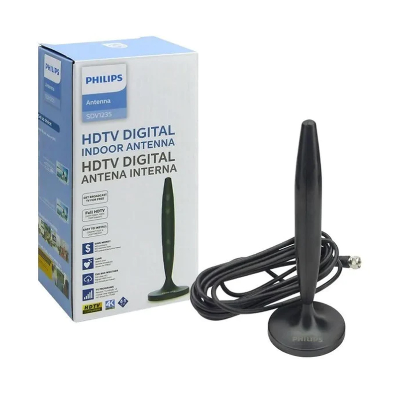 Antena HDTV Philips de Interior (Rotación 180)