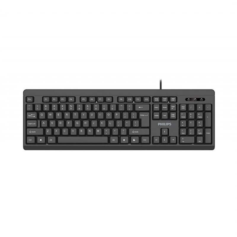 Teclado Philips K224 Compacto (Español, Negro)