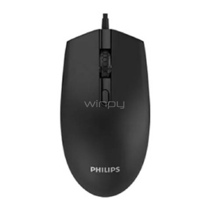 Mouse Philips M204 (1.200dpi, Negro)