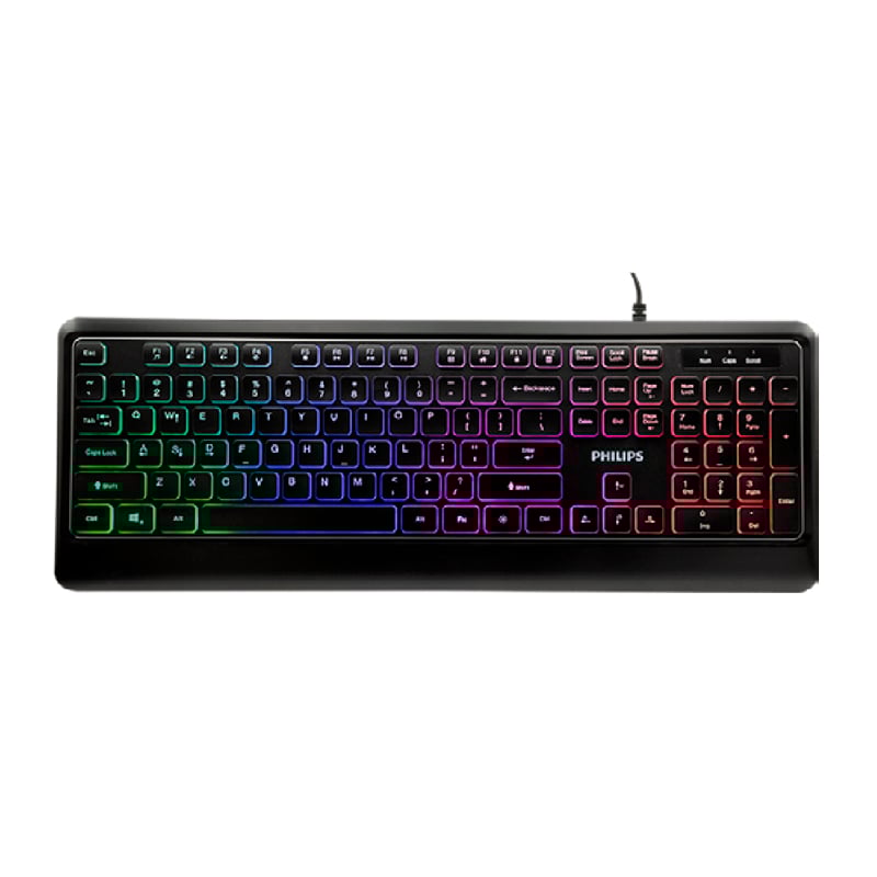 Teclado Gamer Philips G294 (Retroiluminado, Ingles, Negro)