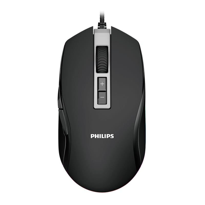 Mouse Gamer Philips G212 de 8 botones (2.800dpi, RGB, Negro)