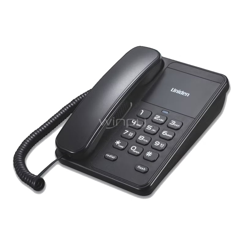 Teléfono Fijo Uniden AS-7202 Sobremesa (Botones Grandes, Negro)