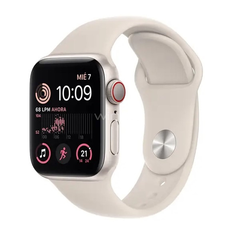 Apple Watch SE de 44mm (OLED, GPS, Case Aluminio, Correa Deportiva Blanco Estrella)