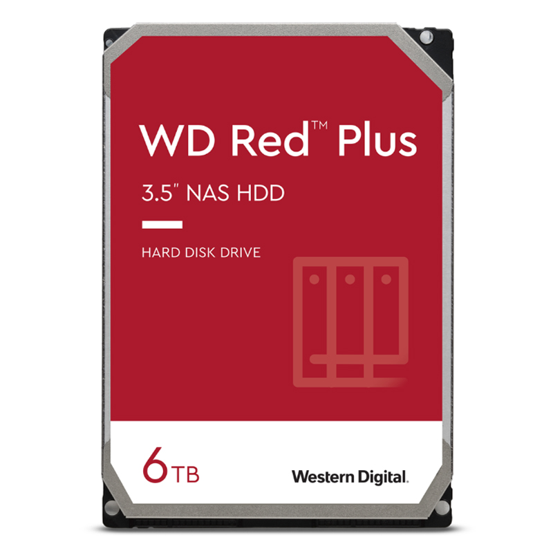 Disco Duro Western Digital Red Plus de 6TB (3.5“, NAS, SATA, 5.400rpm)
