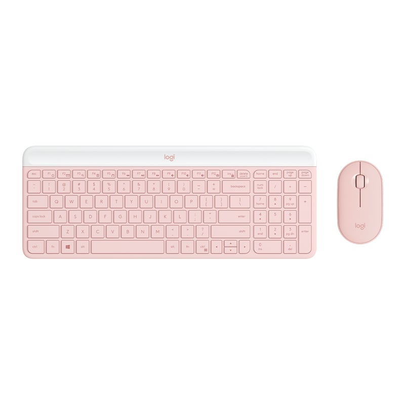 Kit Teclado + Mouse Logitech MK470 (Dongle USB, Español, Rosado)