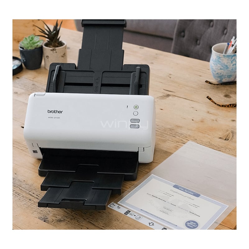 Escáner Brother ADS3100 (ADF, 80ipm, 1200dpi, USB)
