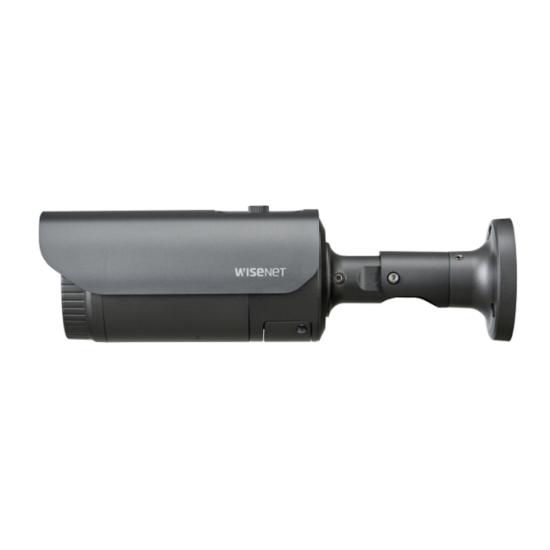 Cámara Bullet Hanwha WiseNet de red (5 MP, IR, Varifocal, H.265, IP66, IK10)