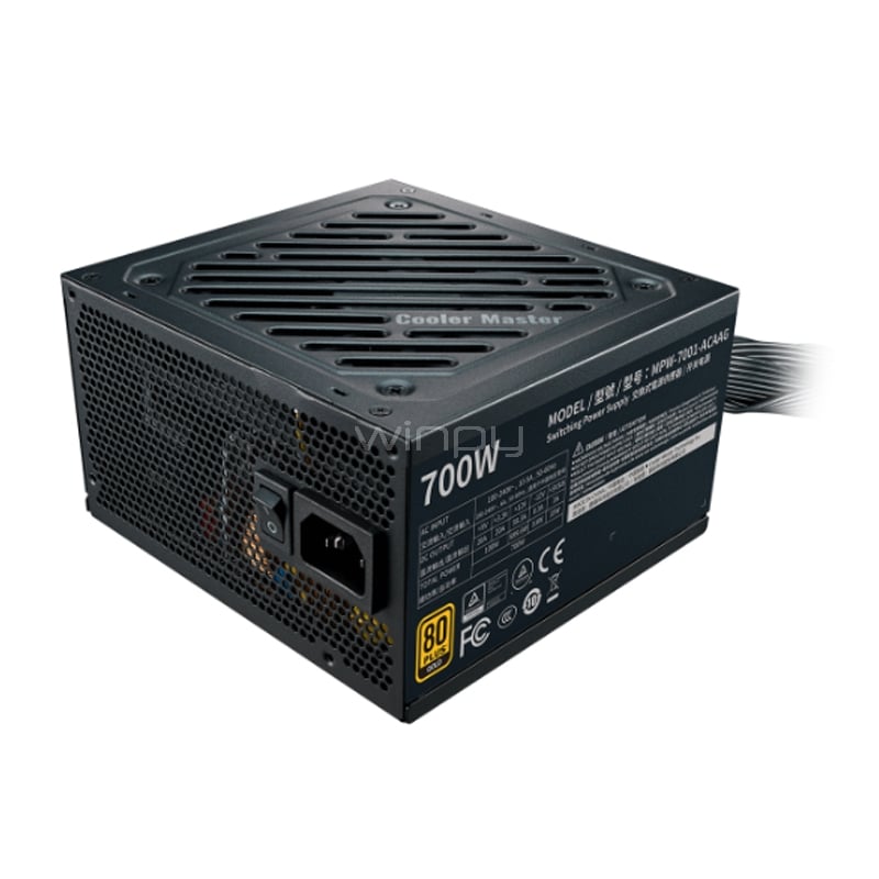 Fuente de Poder Cooler Master G700 Gold de 700W (Certificado 80+ Gold, ATX)
