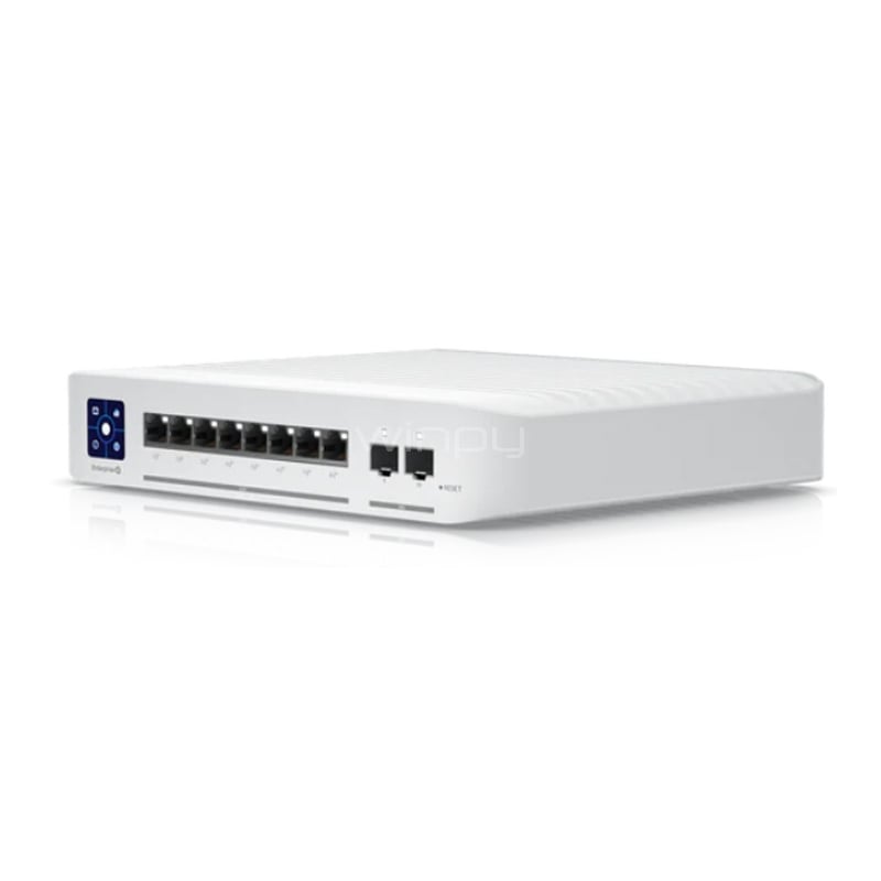 Switch Ubiquiti Enterprise de 8 Puertos (80 Gbps, SFP+, PoE+, 120W)