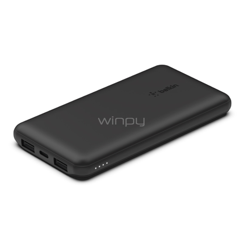 Batería Externa Belkin BoostCharge de 10.000mAh (15W, 2x USB, 1x USB-C, Negro)