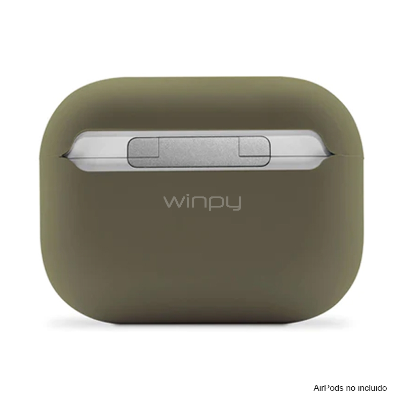 Funda Decoded Silicone AirCase Pro Matt para AirPods Pro 1/ 2 (Verde Olivo)