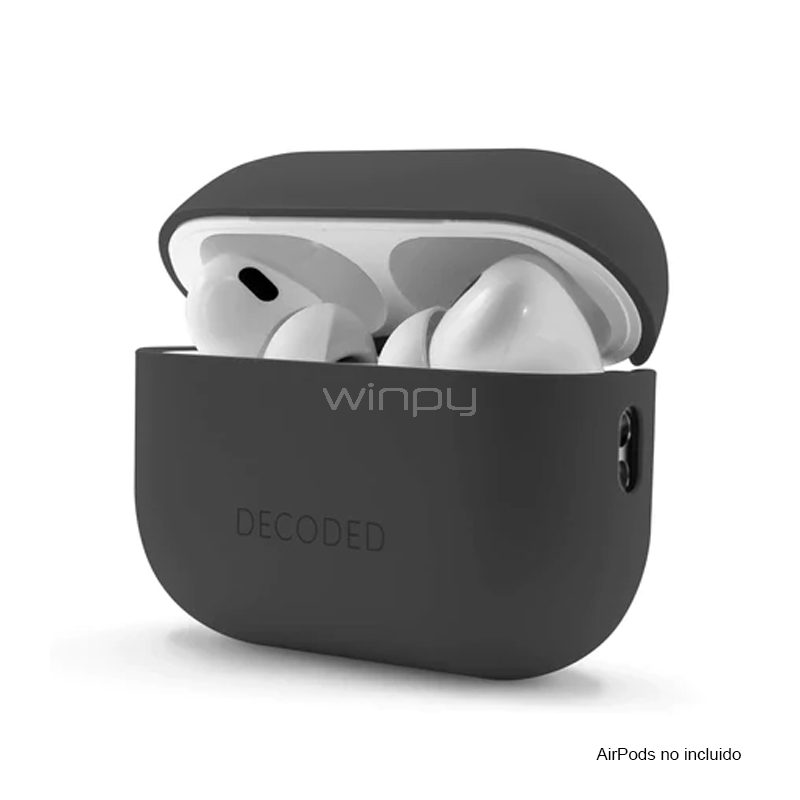 Funda Decoded para AirPods Pro 1/ 2 (Silicona, Negro)