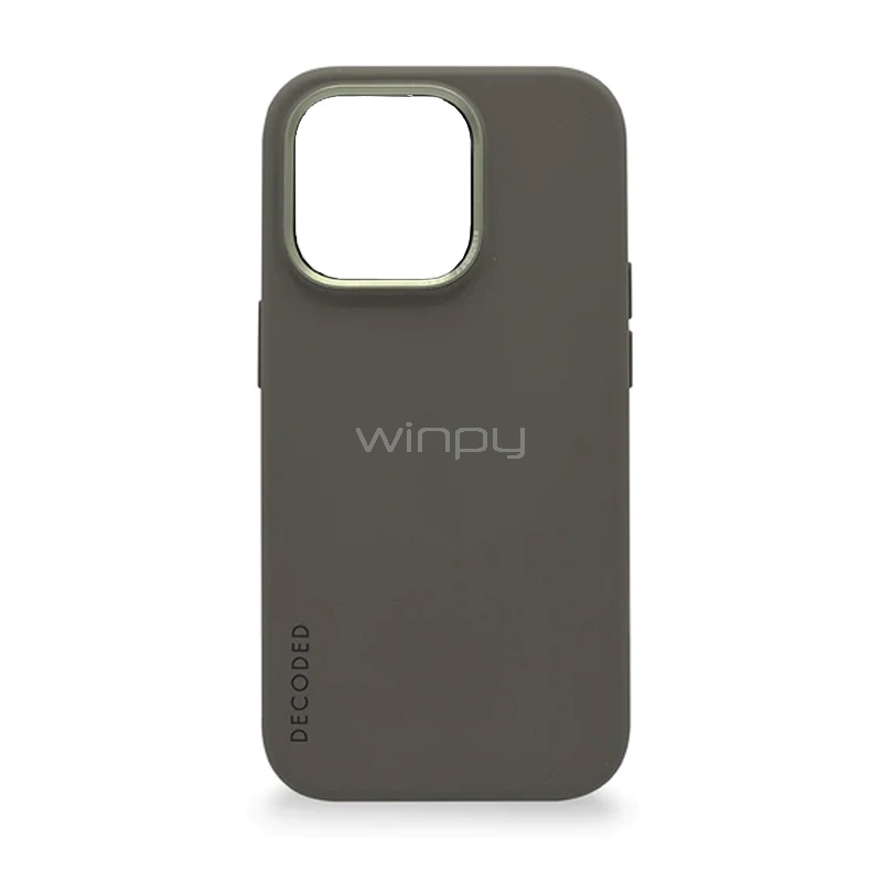 Funda Decoded para iPhone 14 Pro Max (MagSafe, Silicona, Verde Olivo)