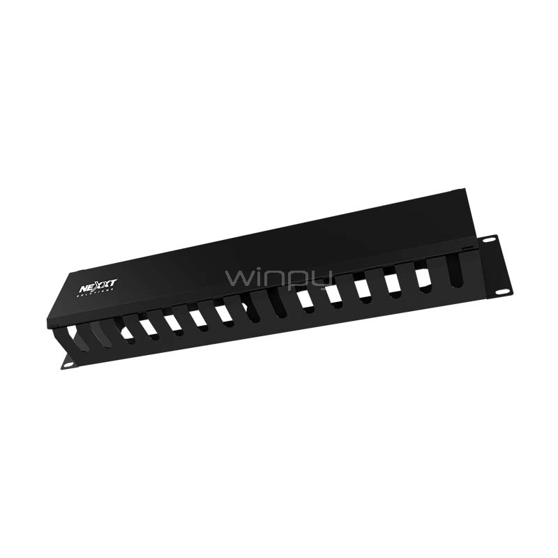 Organizador de Cables Nexxt NPM-DH2UB de 19“ (Horizontal, 30 ranuras, 2U)