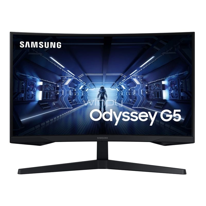 Monitor Gamer Samsung Odyssey G5 Curvo de 27“ (VA, QHD, 144Hz, 1ms, DP+HDMI, FreeSync)