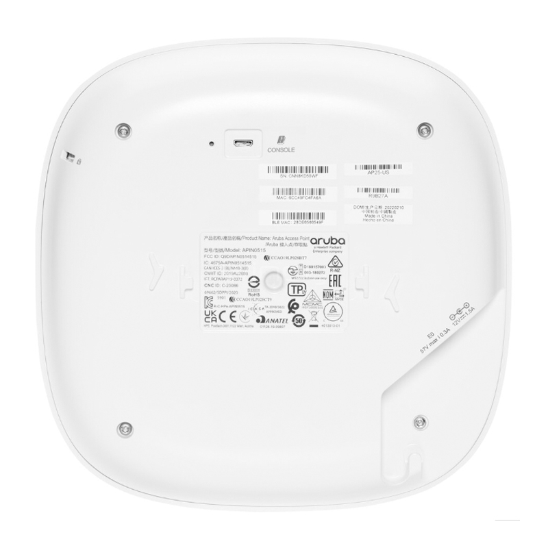 Punto de Acceso Aruba Instant On AP25 (Wi-Fi 6, Doble Banda, 4.8 Gbps, PoE 15.9W)