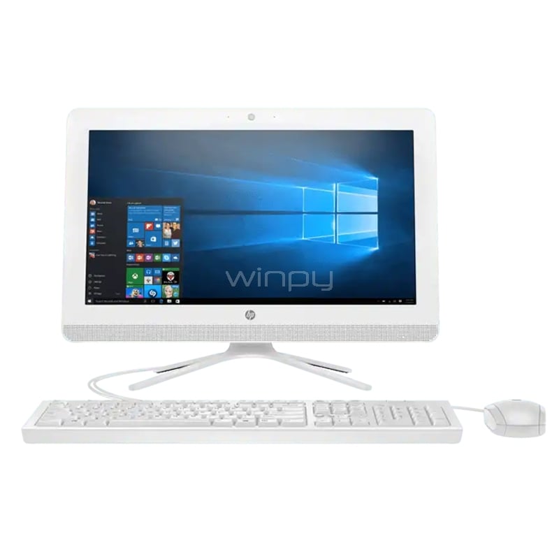 all in one hp 20-c421la de 19.5“ (celeron j3060, 8gb ram, 256gb sdd, win10)