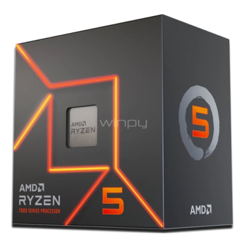 Procesador AMD Ryzen 5 7600 (AM5, 6 Cores, 12 Hilos, 3.8/5.1GHz, 32MB Caché)