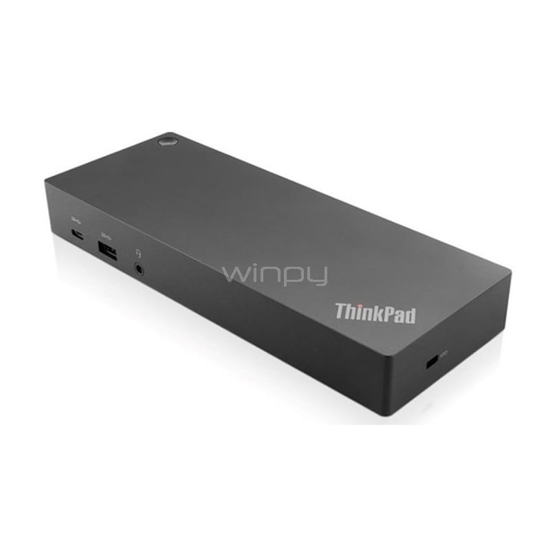 Estación de Acoplamiento Lenovo ThinkPad USB-C (USB-A, D-Port, HDMI, VGA, LAN, Audio, 90 W)