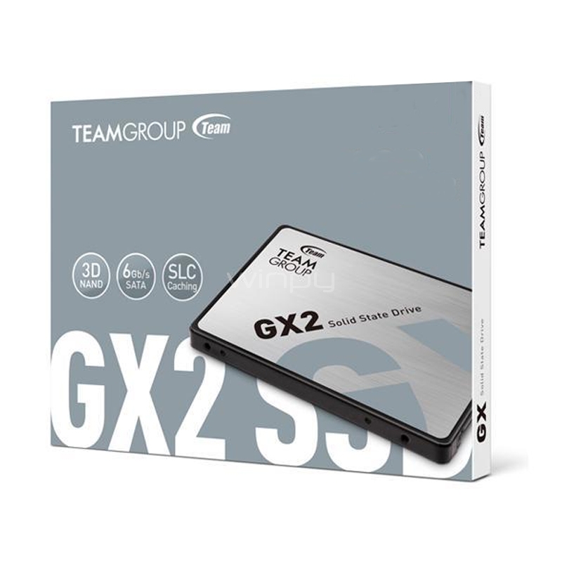 Disco de Estado Sólido TeamGroup GX2 de 128GB (SSD, 3D NAND, SATA, Caché SLC)