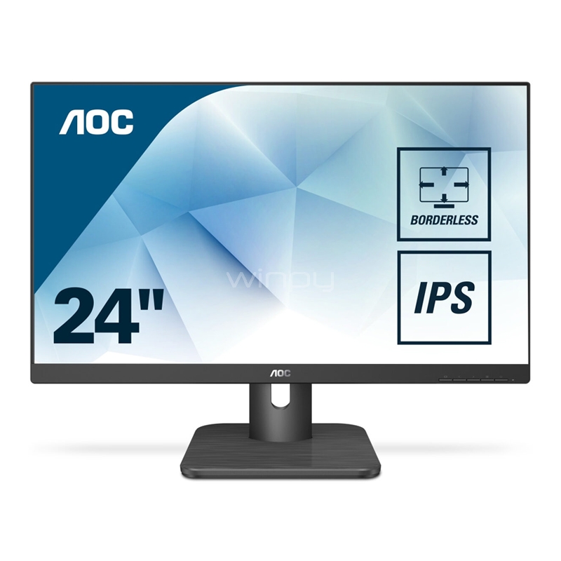 Monitor AOC 24E1Q de 23.8“ (IPS, Full HD, D-Port+HDMI+VGA, Vesa)