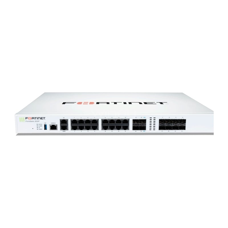 Firewall Fortinet FortiGate 200F de 18 puertos (AI/ML, MGMT, HA, SFP+, NP6XLite)