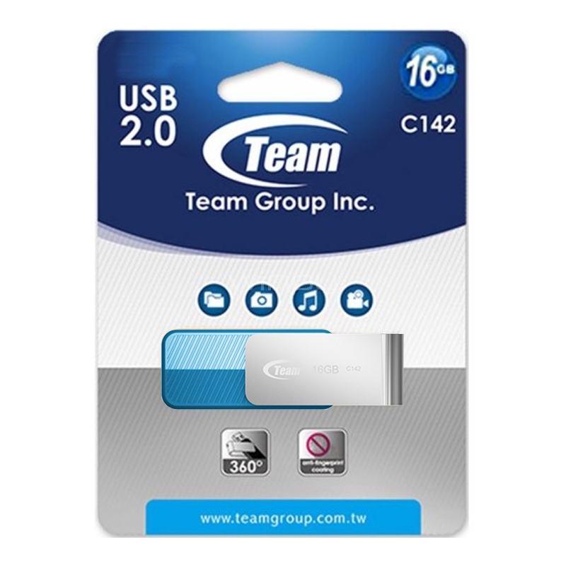Pendrive Team Group C142 de 16GB (USB 2.0, Azul)