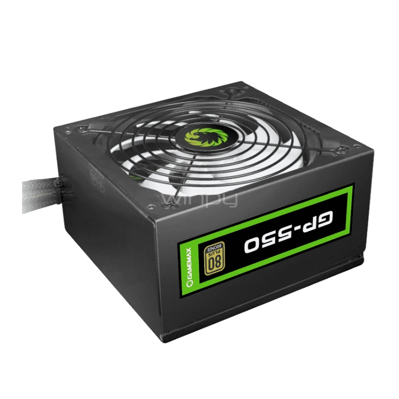 Fuente de Poder GameMax GP-550 de 550W (Certificado 80+ Bronce, ATX)