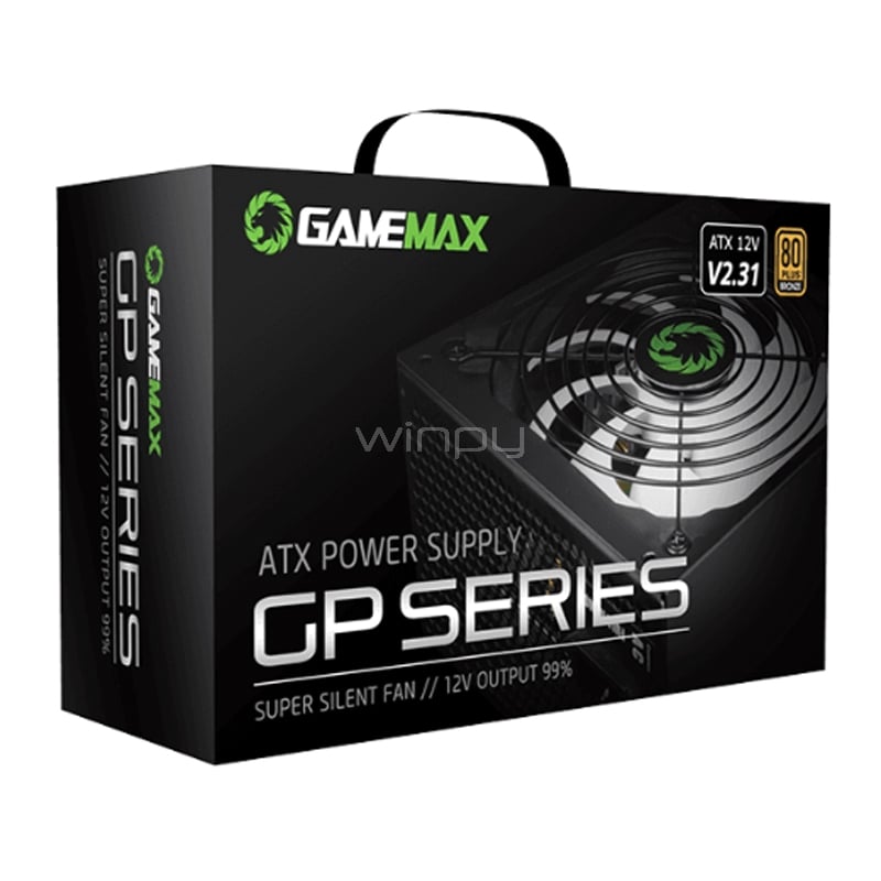 Fuente de Poder GameMax GP-750 de 750W (Certificado 80+ Bronce, ATX)