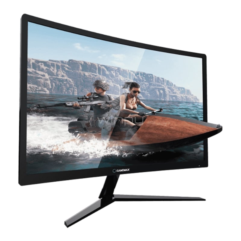 Monitor Gamer GameMax GMX24C144 de 23.6“ Curvo (VA, Full HD, 144Hz, 1ms, D-Port+HDMI+DVI, FreeSync)