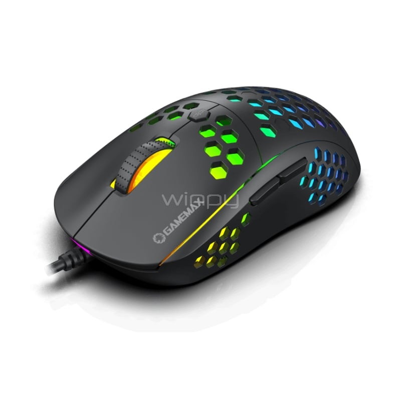 Mouse Gamer GameMax MG8 RGB (Sensor SPCP 199, 6.400dpi, Negro)