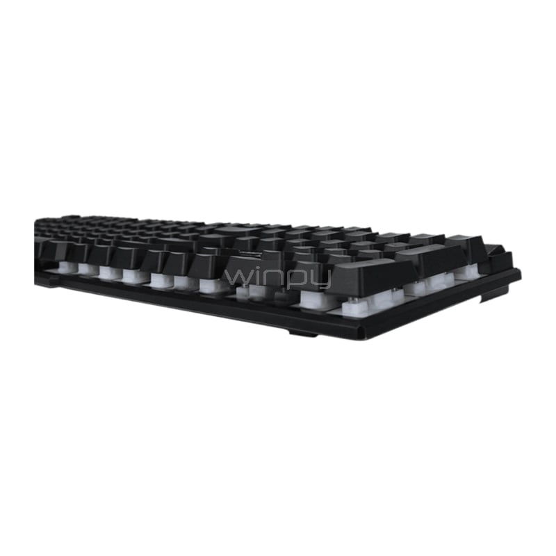 Teclado Gamer GameMax K207 Iluminación LED (Semi-Mecánico, Negro)