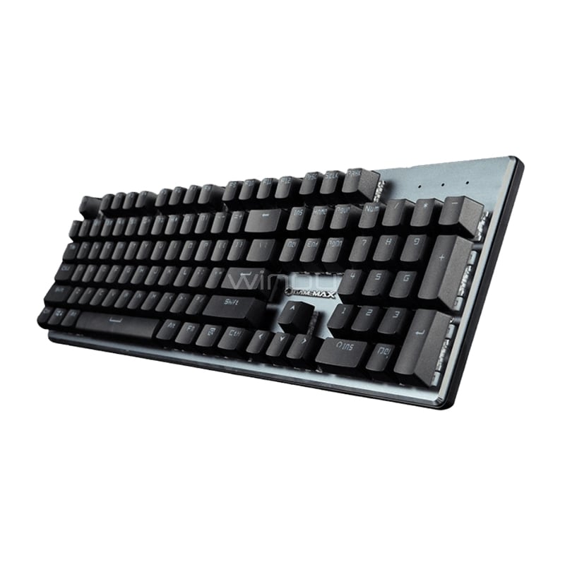 Teclado Gamer GameMax KG901 Iluminación LED (Semi-Mecánico, Anti-Ghosting, Español, Negro)