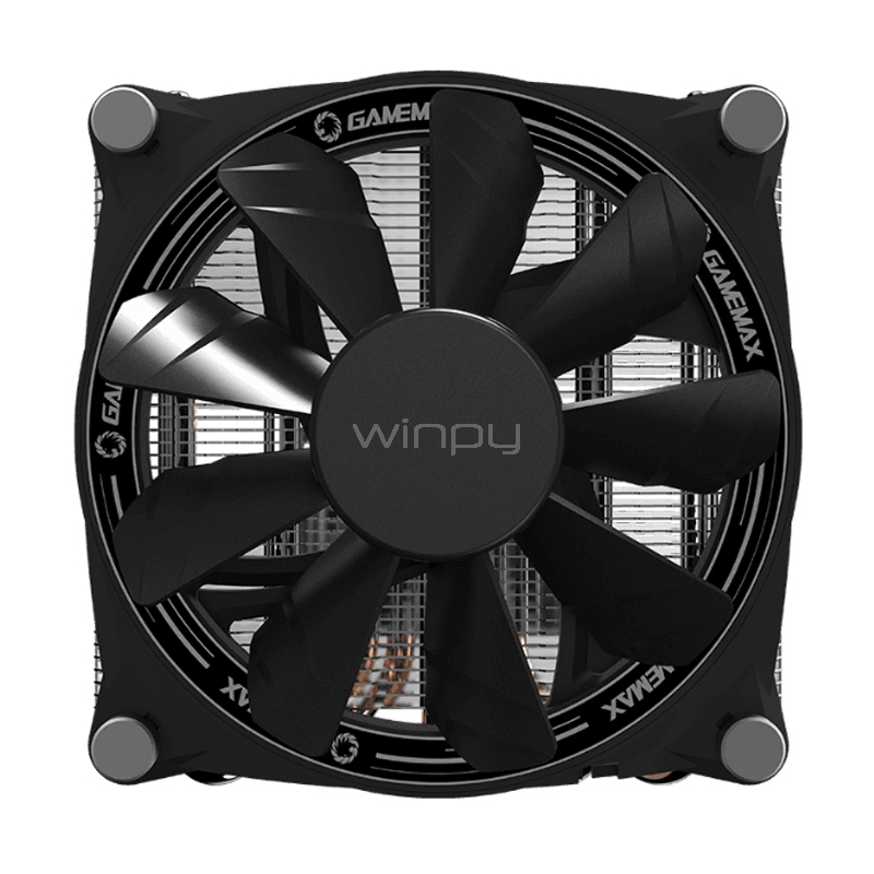 Disipador de Aire GameMax GAMMA 300 Rainbow (Intel/ AMD, PWM, 120mm, 1900RPM, Negro)