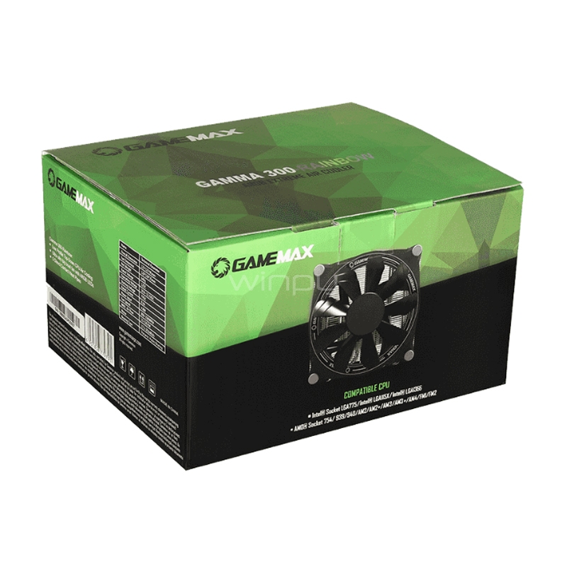Disipador de Aire GameMax GAMMA 300 Rainbow GAMMA 300 Rainbow Winpy.cl