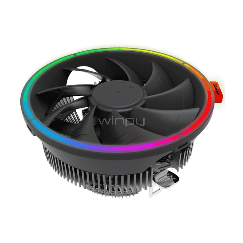 Disipador de Aire GameMax GAMMA 200 Rainbow (Intel/ AMD, PWM, 125mm, 1800RPM, Negro)