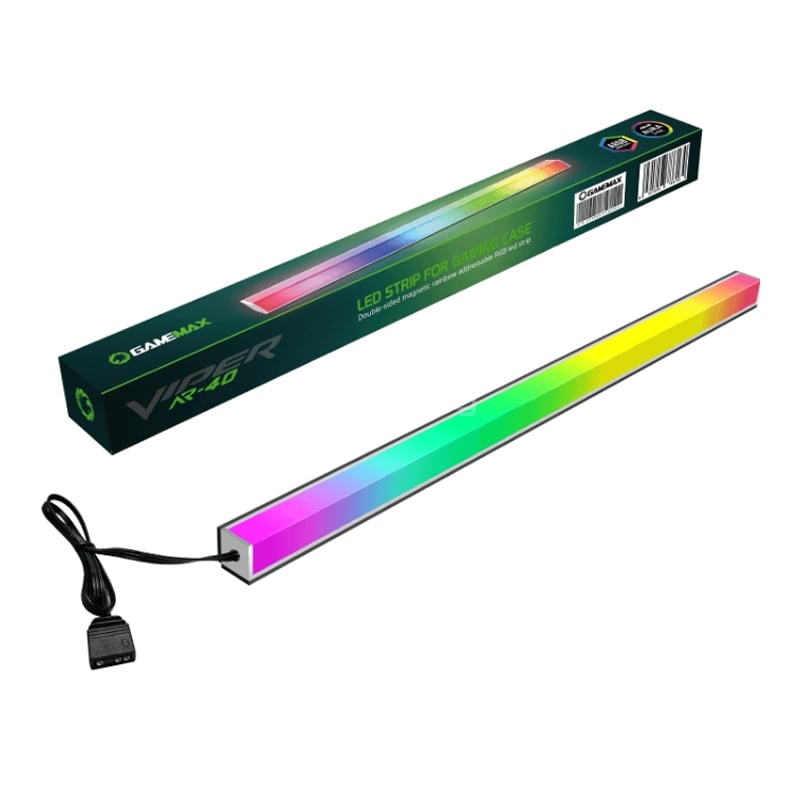 Tira de Luz LED GameMax ARGB (Magnético, 40cm, 5V 3PIN)
