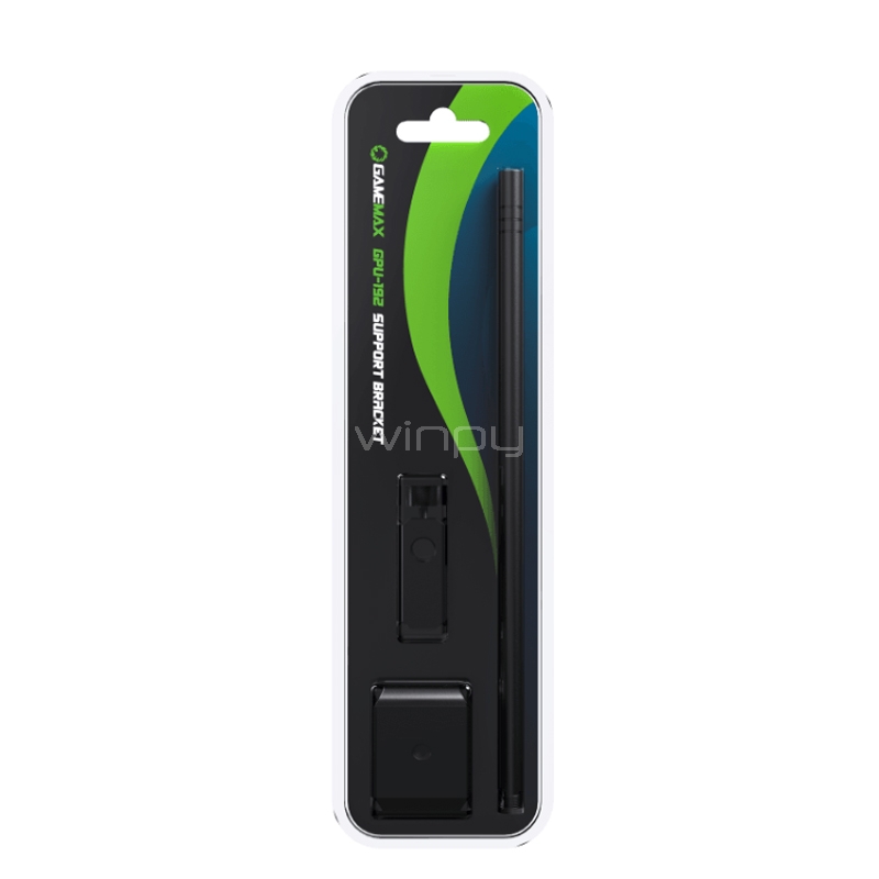 Soporte para Tarjeta Gráfica GameMax GPU-192 Black (Aluminio de 192 mm, Base Magnética)
