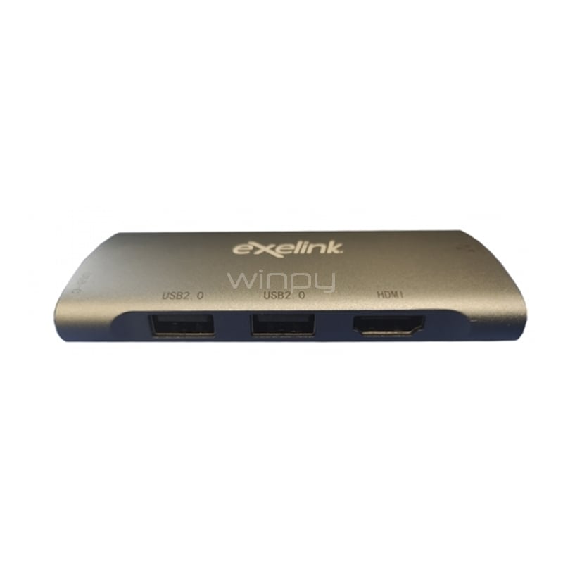 Adaptador Multipuerto HUB USB-C (USB-A, HDMI, Ethernet, USB-C)