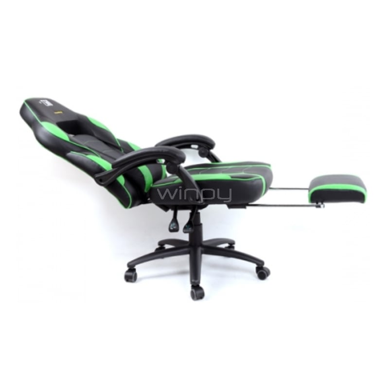 Silla Gamer Clio Kaiteki (Ajustable, hasta 150Kg, Negro/Verde)