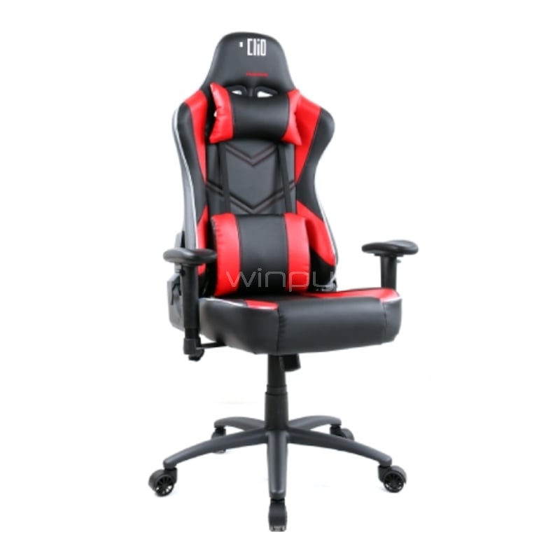 Silla Gamer Clio Nikari (hasta 150Kg, Negro/Rojo)