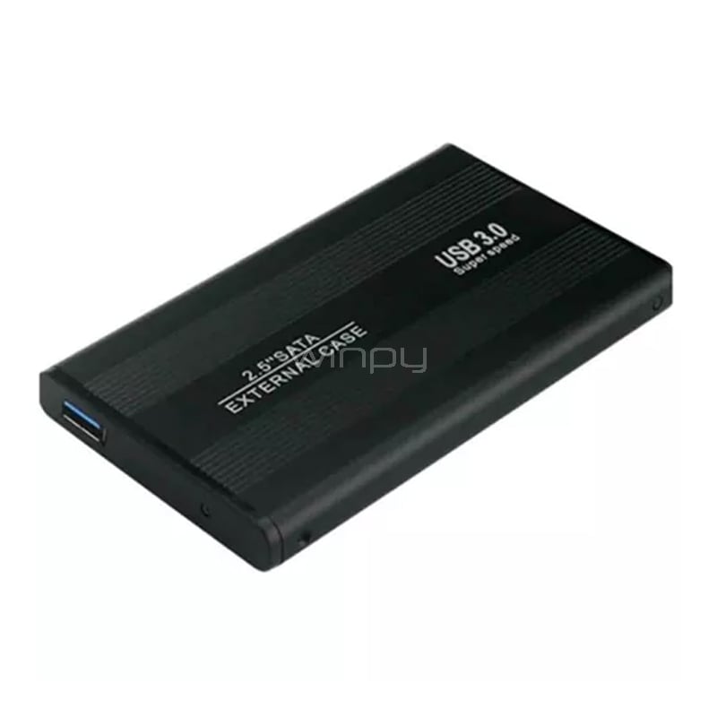 Cofre Clio para discos HDD o SSD de 2.5“ (SATA, USB 3.0, Negro)