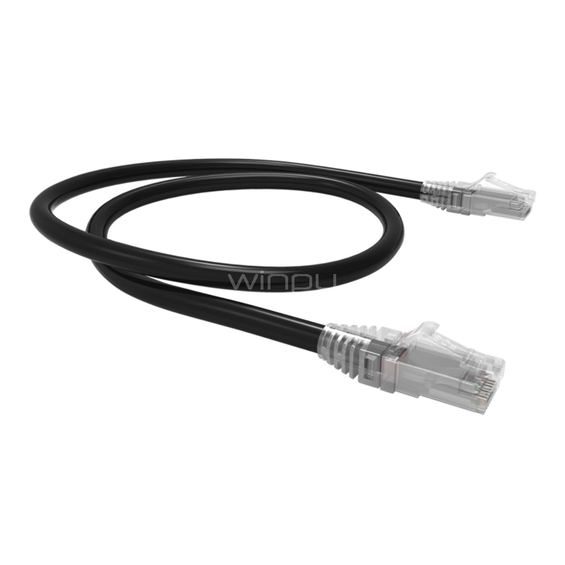 Cable Patch Exelink de 40 cms (CAT6, 26 AWG, Negro)