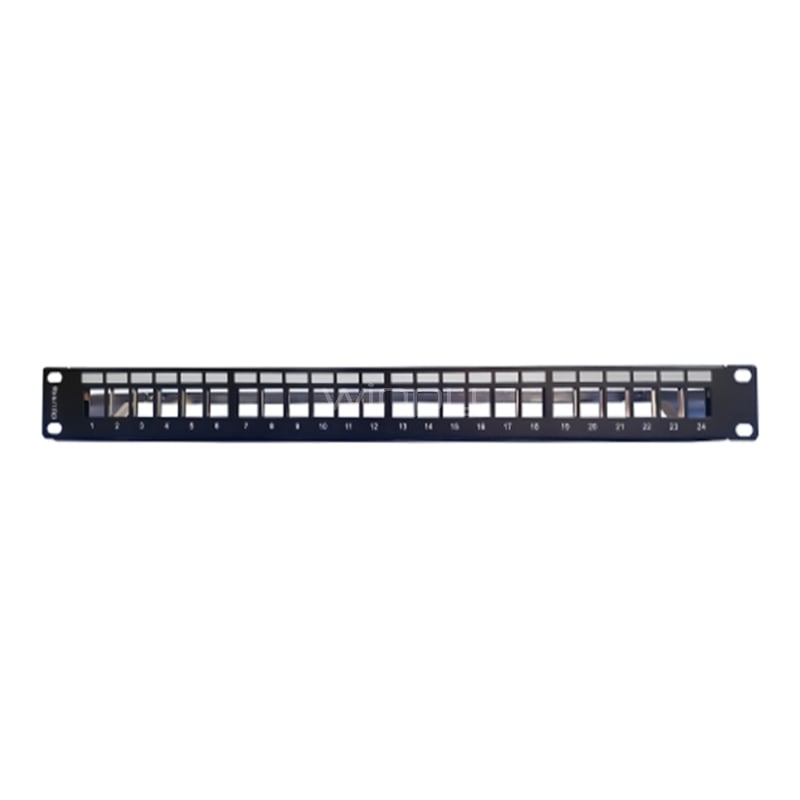 Panel Patch Exelink de 24 Puertos (con Ordenador, Cat6A, Blindado)