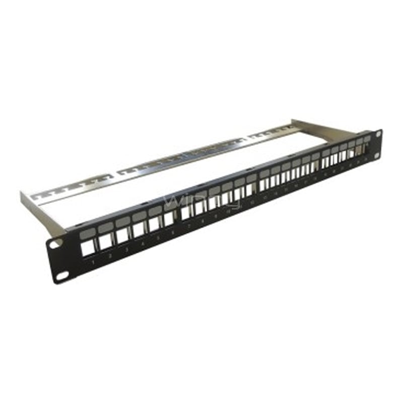 Panel Patch Exelink de 24 Puertos (con Ordenador, Cat6A, Blindado)